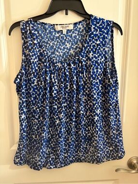 Jones Studio Blue Multi-Pattern Sleeveless Camisole